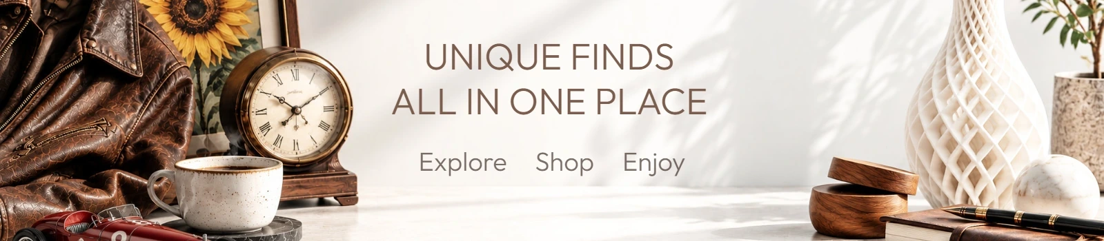 Everyone had to start somewhere... — UNIQUE FINDS
ALL IN ONE PLACE — Explore     Shop     Enjoy